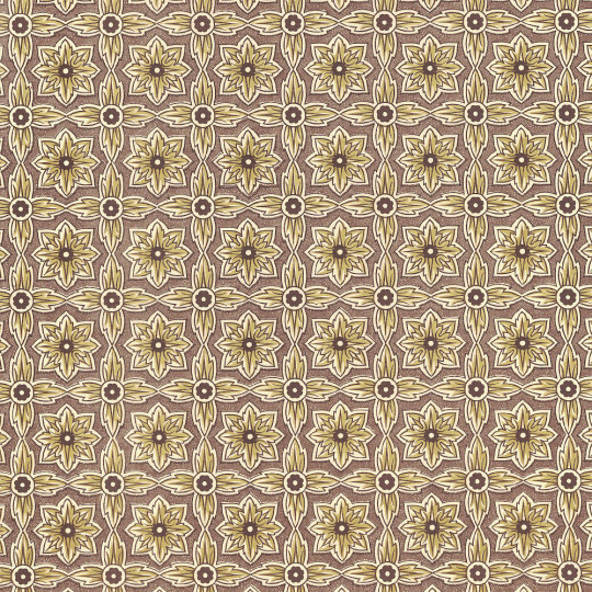 Brown Geometric Renaissance Flower Print Italian Paper ~ Carta Varese Italy